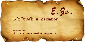 Eötvös Zsombor névjegykártya